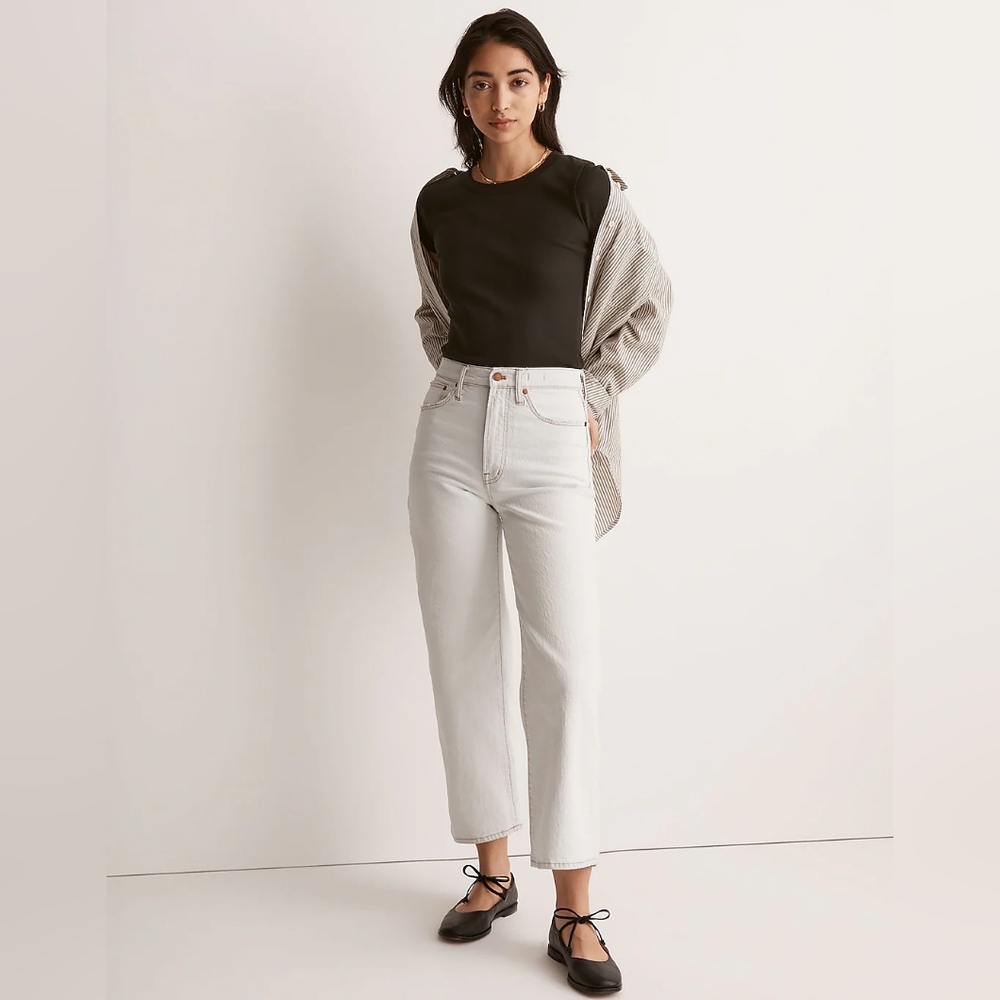 NWT Madewell The perfect vintage wide leg crop jean size 24 Edmunds wash